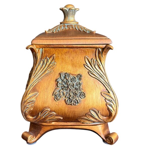 Large Vintage Ornate Heavy Trinket Box - Picture 3 of 16